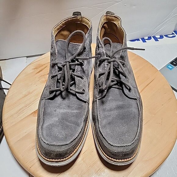 Cole Haan Men Lunargrand Gray Suede Chukka Boots Sz 9 M Casual Sleek Work C12619 main image 9